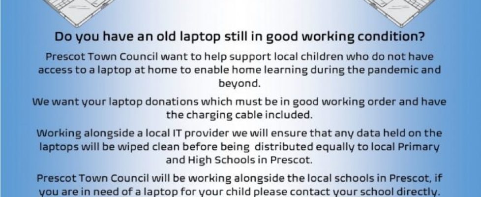 Laptop recycling poster